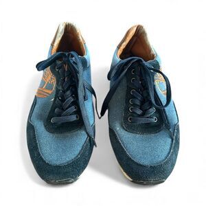 Timberland Blue Canvas & Suede Sneakers Size 8.5 Men’s Casual Streetwear Shoes